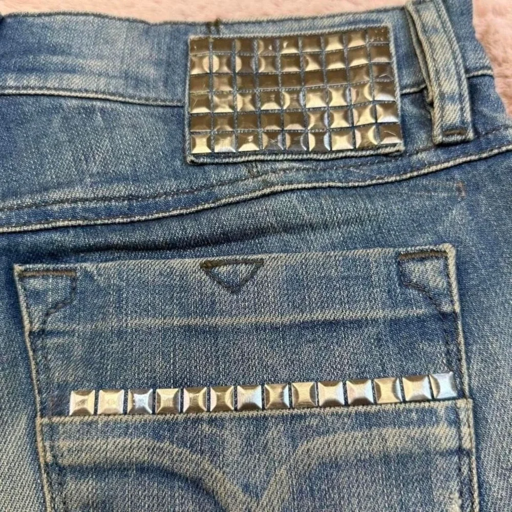 Diesel Low Rise Denim Shorts Vintage Y2K Blue Wash Womens 25 Italy
